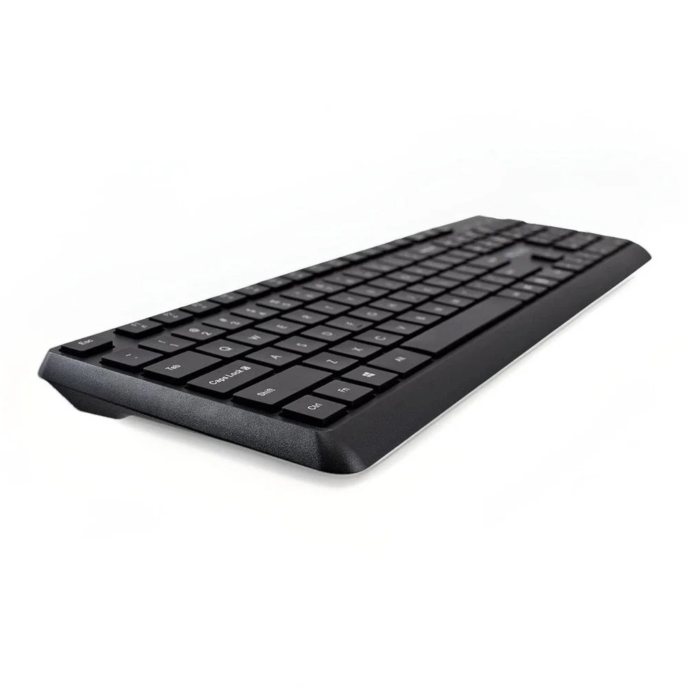 V7 KU350US‎ USB Wired Keyboard Full Size Low Profile Quiet Keys Black US Layout